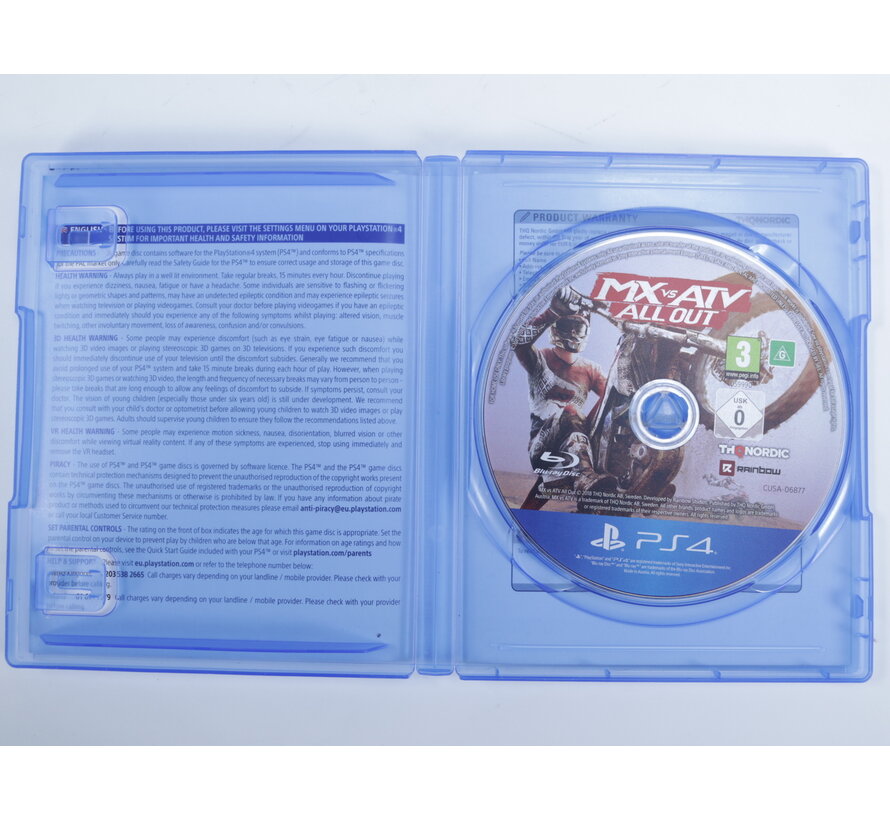 Playstation 4 - MX vs TV All Out [No Manual][Gebruikt]