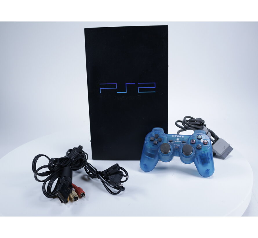 PlayStation 2 - Console [Zwart] - - Blauwe controller