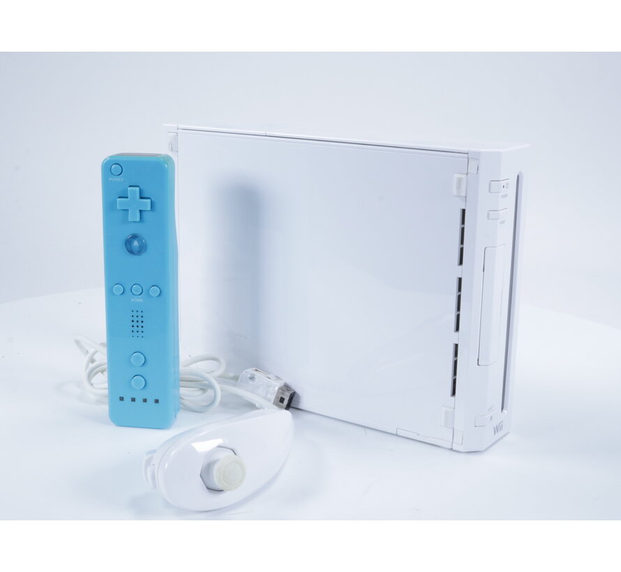 Wii - Console RVL-001 [Lichtblauwe Controller met Wit Klepje]