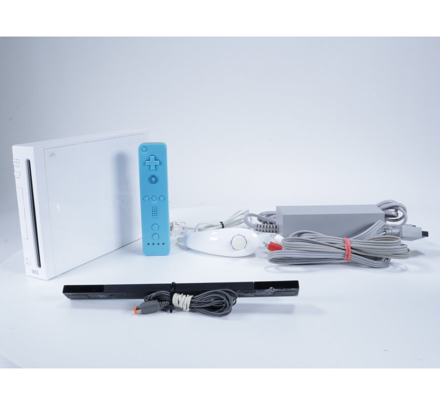 Wii - Console RVL-001 [Lichtblauwe Controller met Wit Klepje]