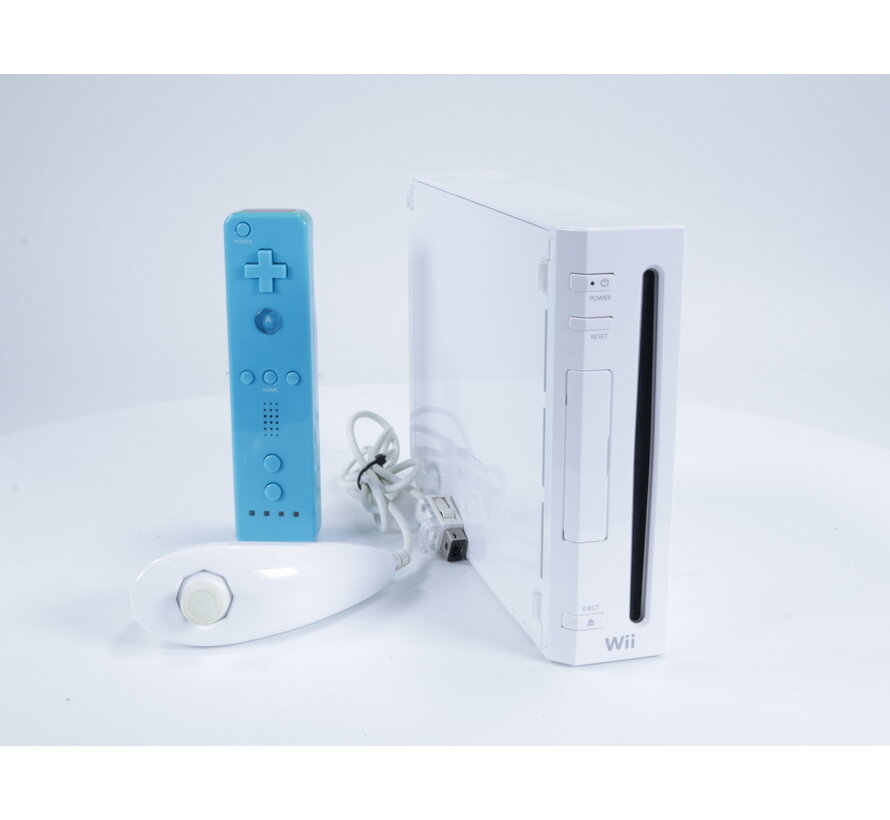 Wii - Console RVL-001 [Lichtblauwe Controller met Wit Klepje]