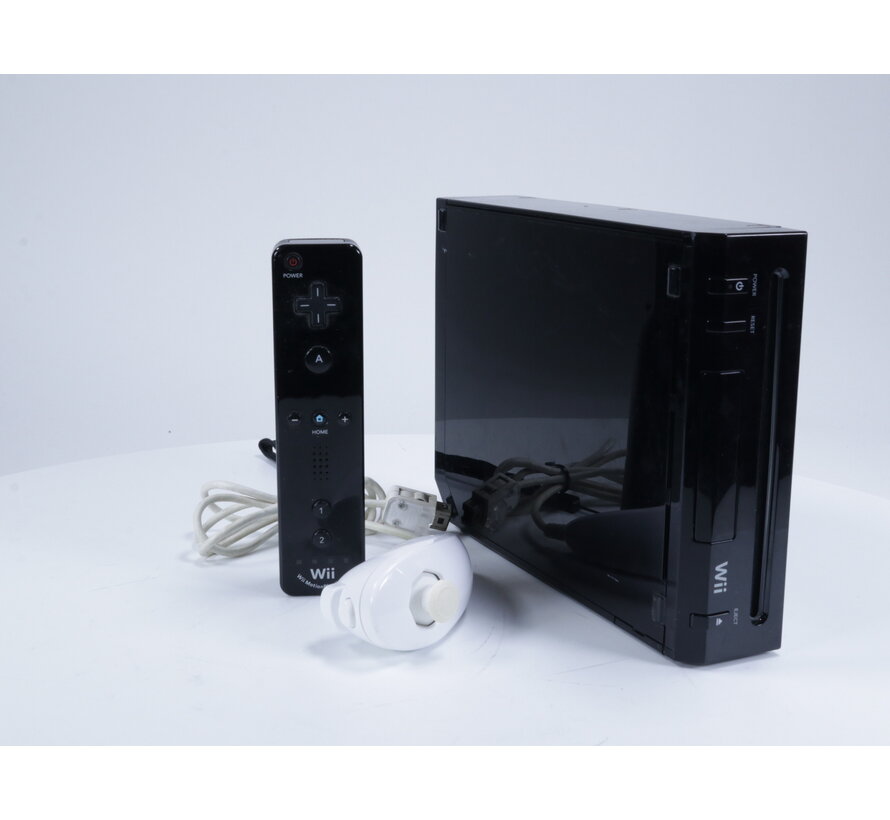 Wii - Console RVL-101 Zwart [Witte NunChuk]