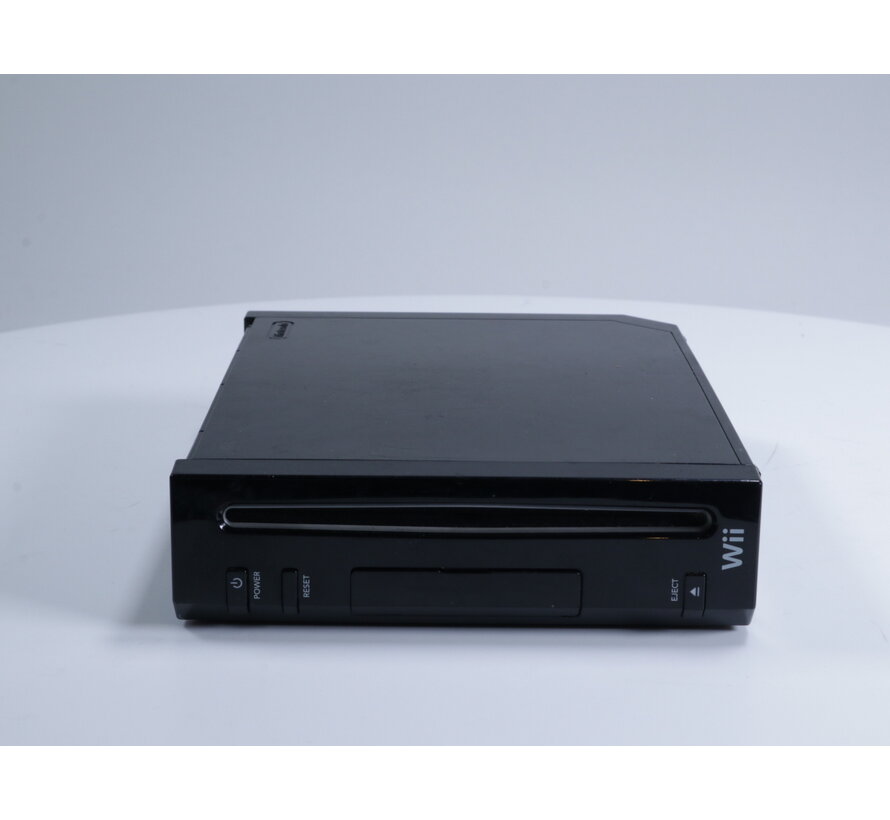 Wii - Console RVL-001 [Zwart / Beide Covers Ontbreken]