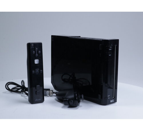 Nintendo Wii - Console RVL-001 [Zwart / Memory Card Cover Ontbreekt]
