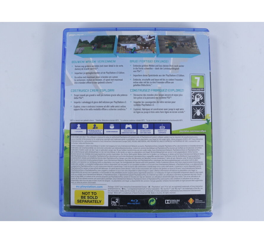 Playstation 4 - Minecraft Playstation 4 edition [No Manual][Gebruikt]