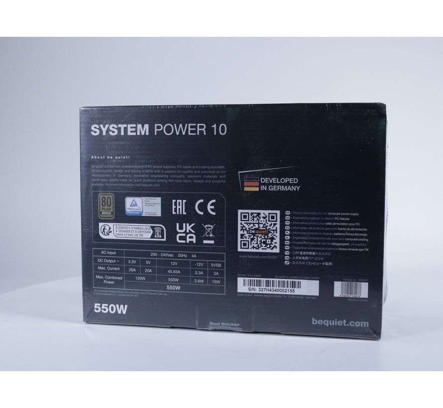 System Power 10 550W (Nieuw)