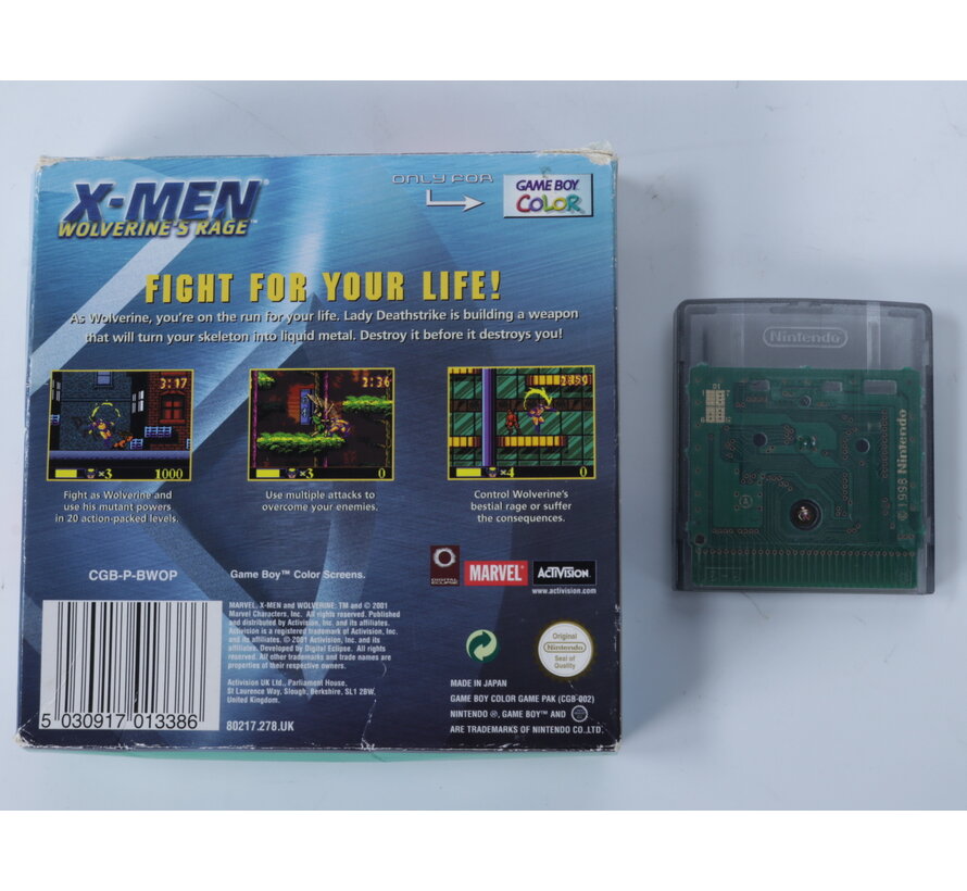 Gameboy Color - X-Men Wolverine's Rage [Met Doosje]