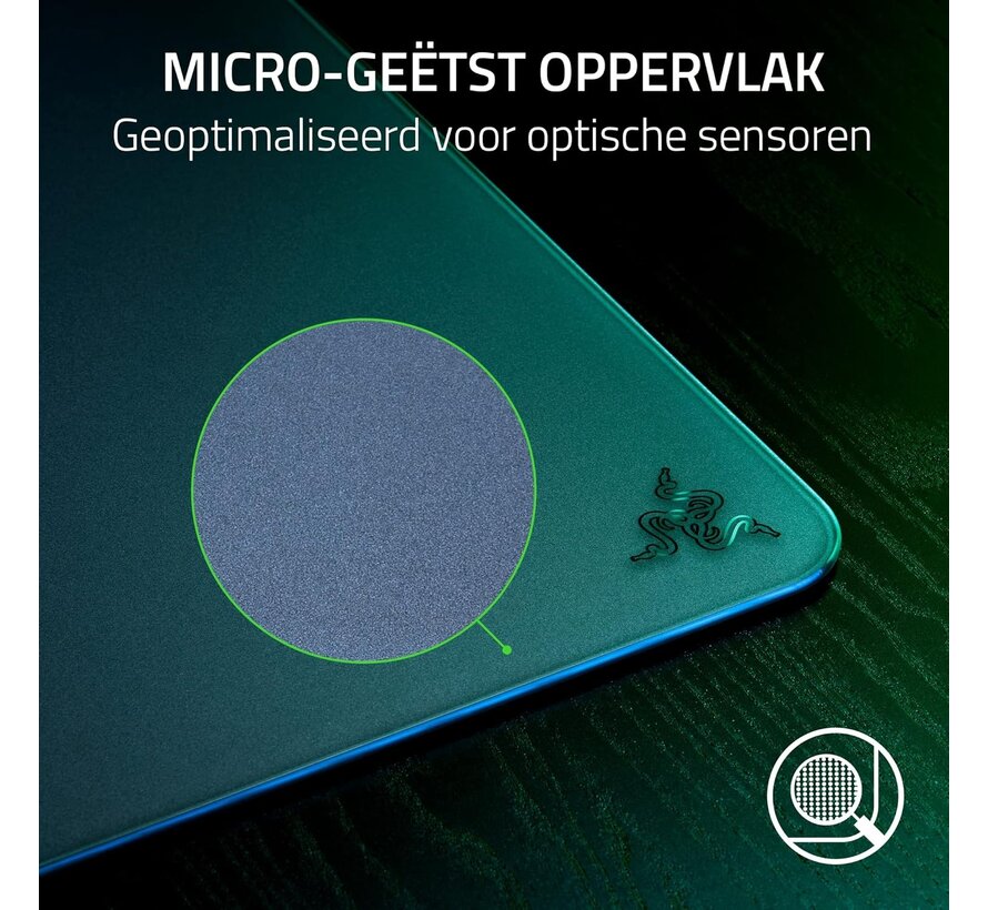 Atlas glazen muismat - Zwart