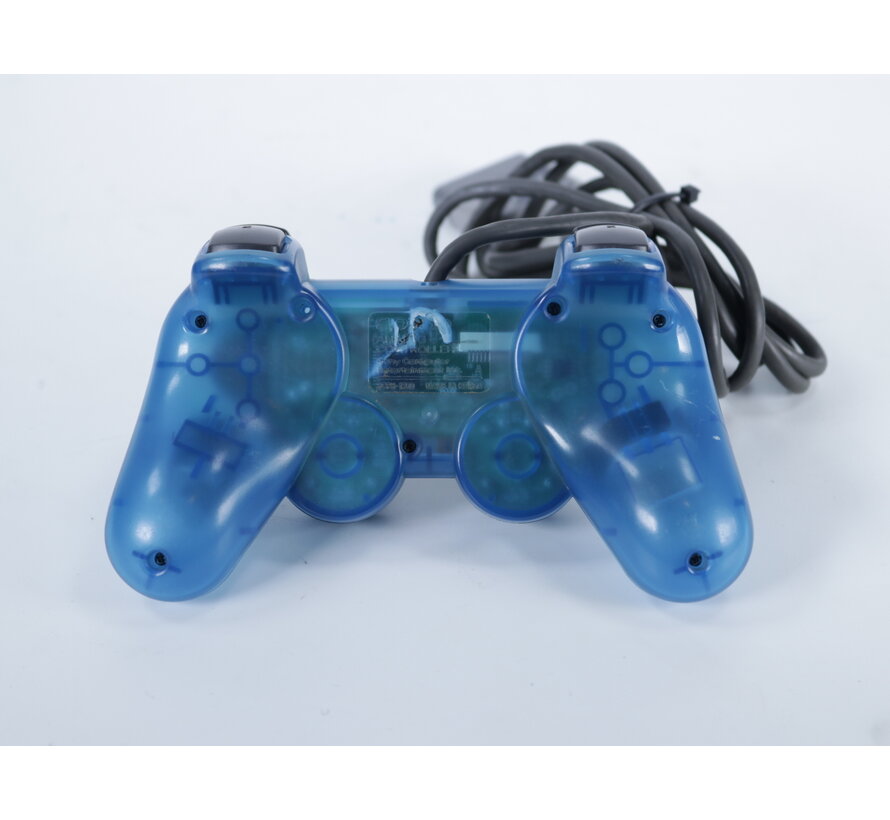 PlayStation 2 - Console [Zwart][Licht Beschadigd] - Blauwe controller