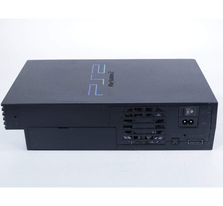 PlayStation 2 - Console [Zwart][Licht Beschadigd] - Blauwe controller