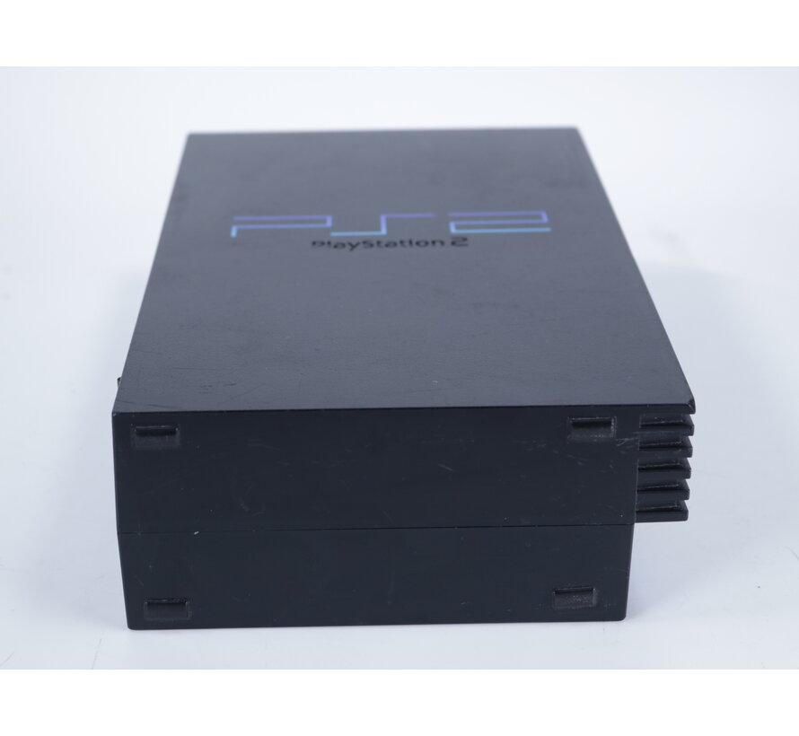 PlayStation 2 - Console [Zwart][Licht Beschadigd] - Blauwe controller
