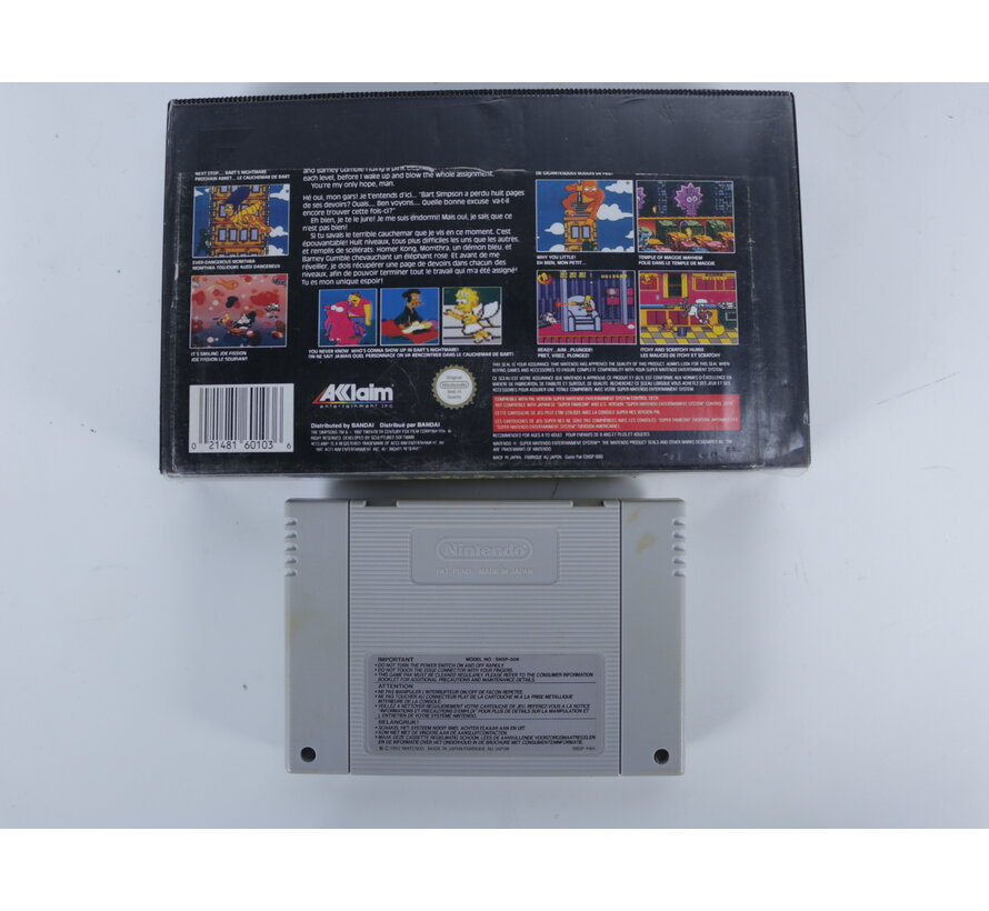 SNES - The SImpsons Bart's Nightmare - Plastic Boxed