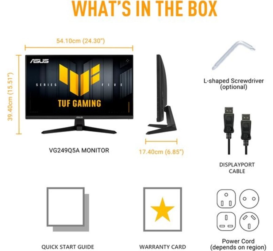 TUF Gaming VG249Q5A - Full HD Gaming Monitor - 200 Hz - 1 ms (Nieuw)