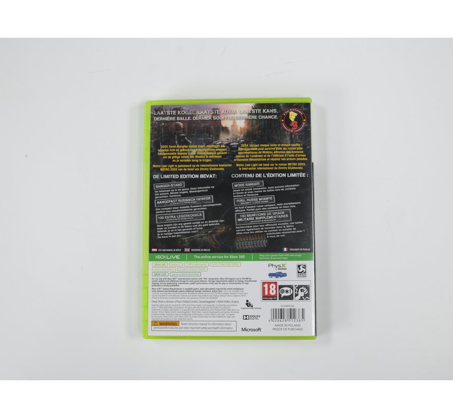 Xbox 360 - Metro: Last Light [Limited Edition]