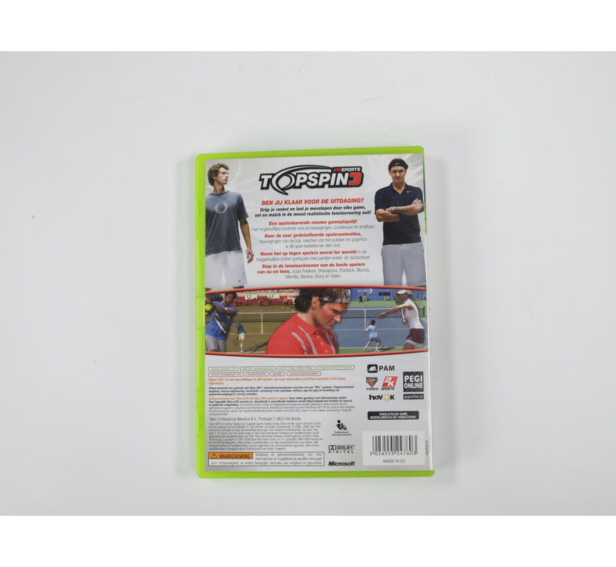 Xbox 360 - Top Spin 3 [No Manual]