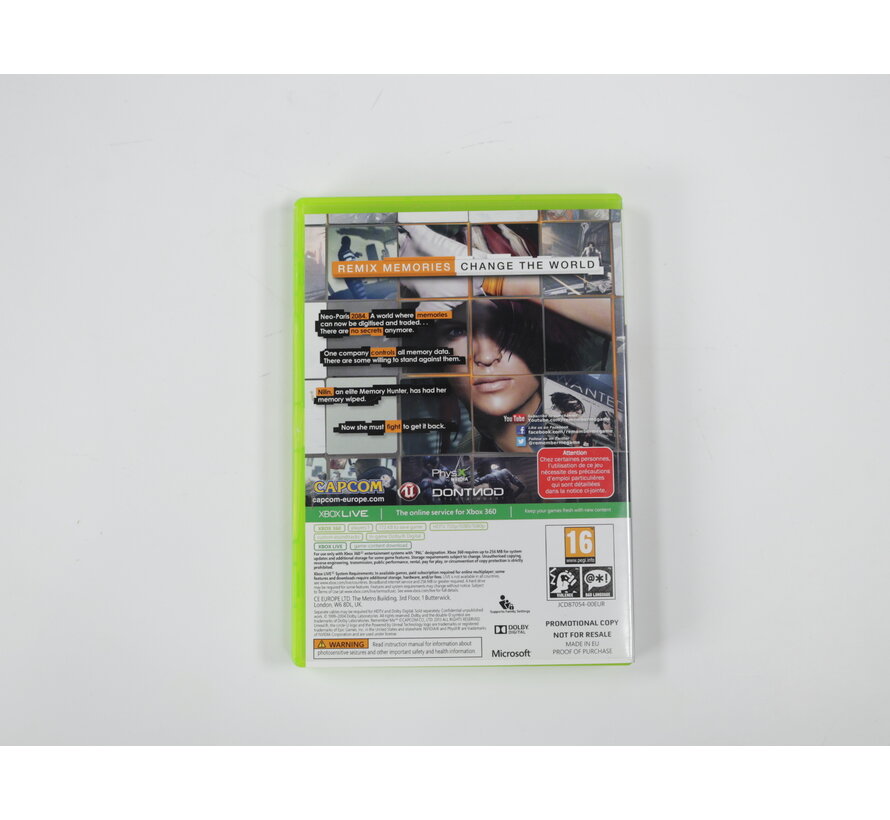 Xbox 360 - Remember Me [Promotion][No Manual]