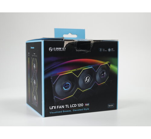 Lian Li UNI FAN TL LCD Series 120mm 3-Pack Black