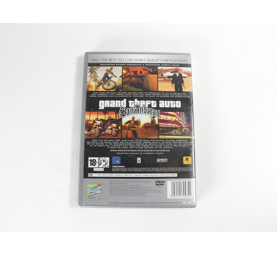 PlayStation 2 - Grand Theft Auto San Andreas (Platinum)