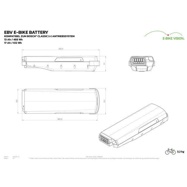 Bosch E-Bike Vision Akku Classic Line (+)