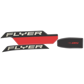 Flyer Akkuaufkleber Ibis red / cast silver