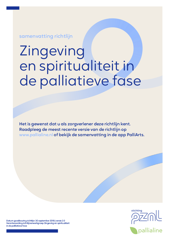 Zingeving en spiritualiteit in de palliatieve fase - samenvatting richtlijn