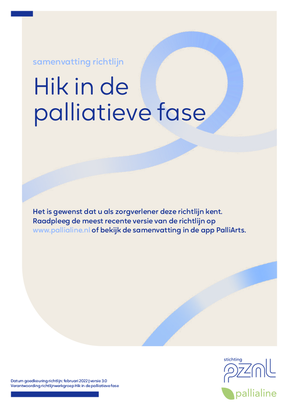 Hik in de palliatieve fase - samenvatting richtlijn