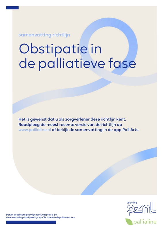Obstipatie in de palliatieve fase - samenvatting richtlijn