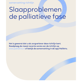 Slaapproblemen in de palliatieve fase - samenvatting richtlijn
