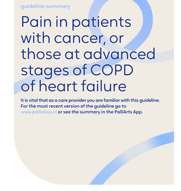 Pain in patients with cancer, or those at advanced stages of COPD or heart failure - guideline summary