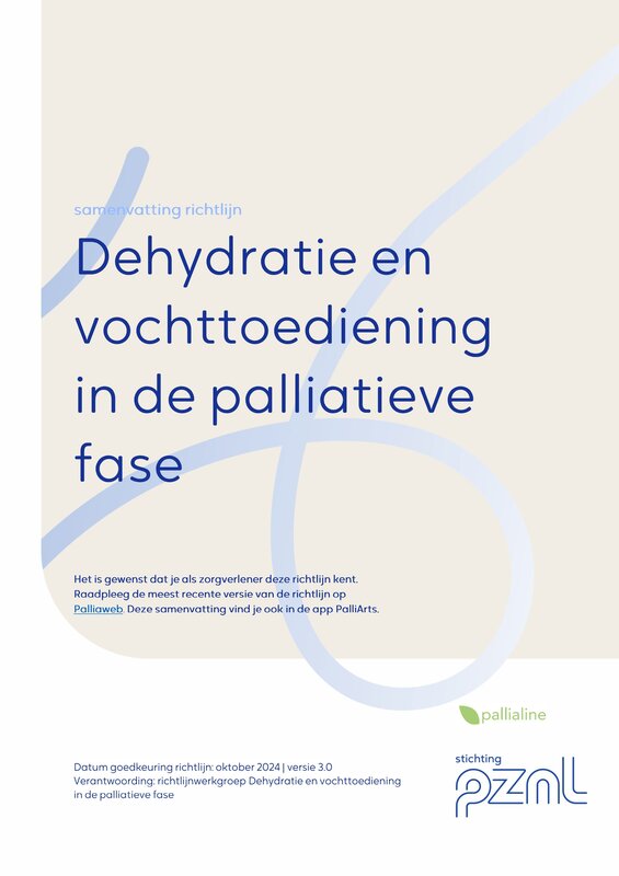 Dehydratie en vochttoediening -  samenvatting richtlijn