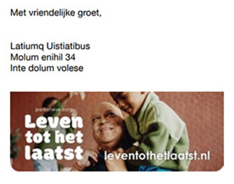 E-mailhandtekening banner