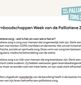 Kernboodschappen Week van de Palliatieve Zorg