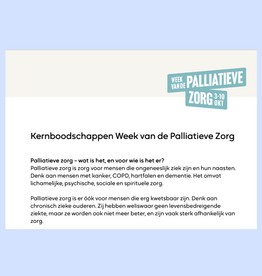 Kernboodschappen Week van de Palliatieve Zorg