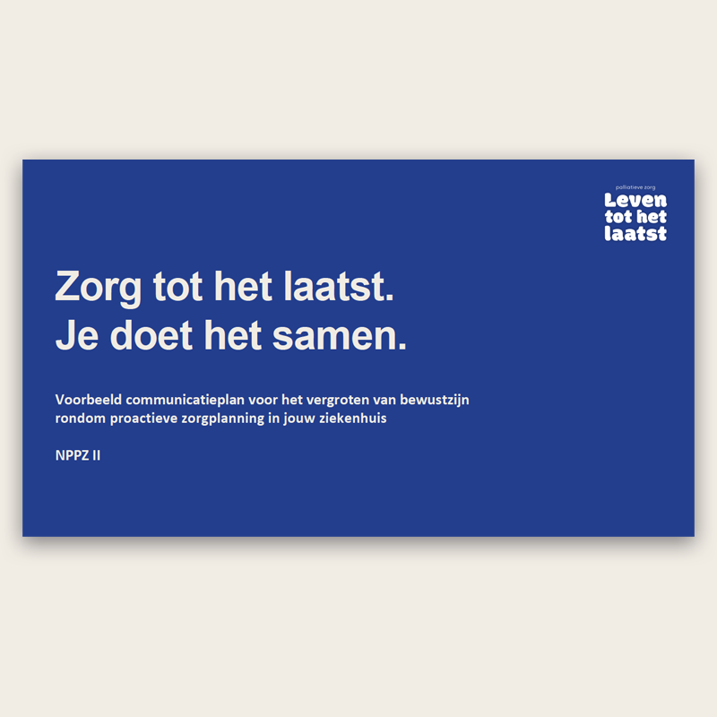 Communicatieplan PZP in ziekenhuis