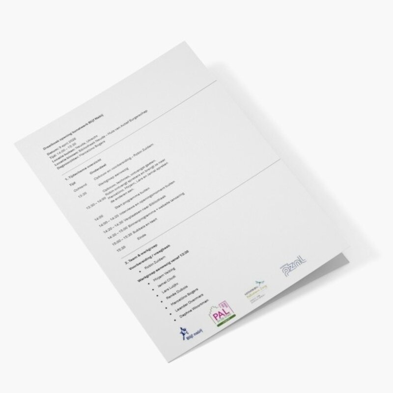 Draaiboek opening Blijf nabij