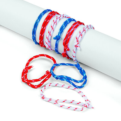 Vriendschap armband rood- wit - blauw