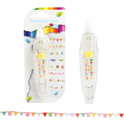 Roller met decoratietape (4 meter!) ( voorraad 11 stuks OP = OP)