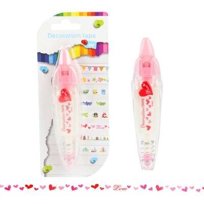 Roller met decoratietape (4 meter!) ( voorraad 11 stuks OP = OP)