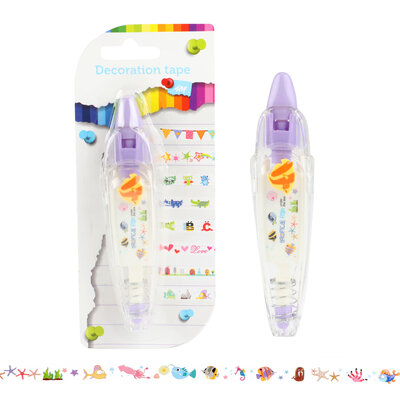 Roller met decoratietape (4 meter!) ( voorraad 11 stuks OP = OP)