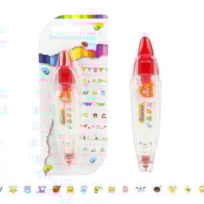 Roller met decoratietape (4 meter!) ( voorraad 11 stuks OP = OP)