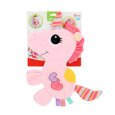 Knisper-/knuffeldoek eenhoorn (voorraad 25 stuks OP = OP)