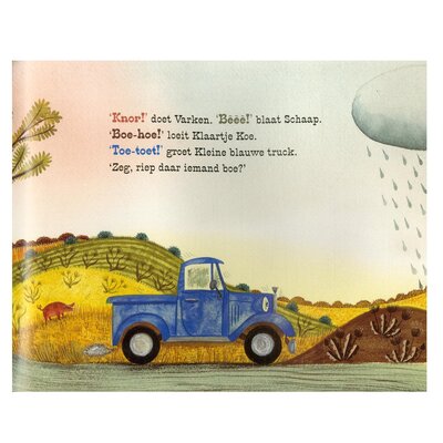 Kleine blauwe truck, 3+ ( voorraad 1 stuks OP = OP)