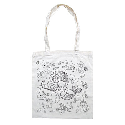Draagtas inkleurbaar zeemeermin