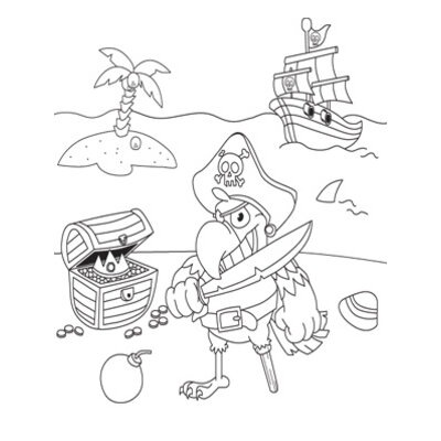Inkleurtas Piraat