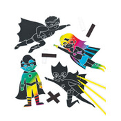Kraskunst superhelden  12 stuks ( Voorraad: 23 sets OP=OP)