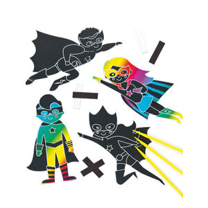 Kraskunst superhelden  12 stuks ( Voorraad: 23 sets OP=OP)