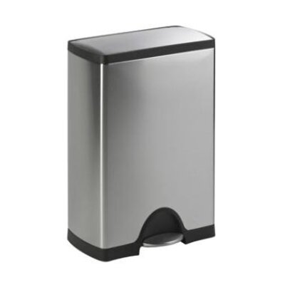 Afvalbak pedaalemmer rechthoekig 50ltr mat rvs Simple Human