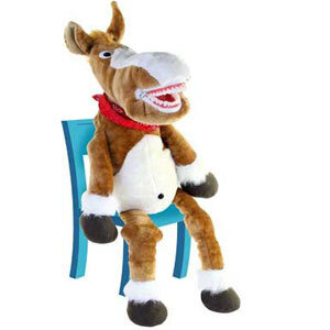 Poetspop (handpop) Paard ( afm. ca. 85 cm hoog)