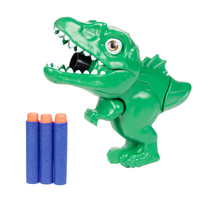 Mini pistool dino + 3 softpijltjes ( voorraad 4 stuks OP = OP)