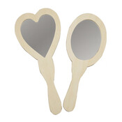 Handspiegel hart & ovaal (set à 2 stuks)
